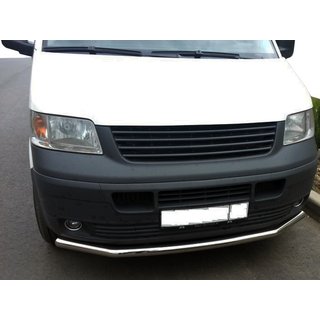 Protection avant simple (inox) Volkswagen T5 Transporter 2003-2010 photo 2