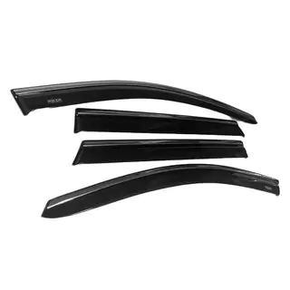 Déflecteurs de vitres avec moulure chromée (4 pcs, Niken)
