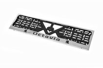 Skoda Octavia II A5 2010-2013 Cadre de Plaque Chromé (1 pc, Acier Inoxydable) photo 1