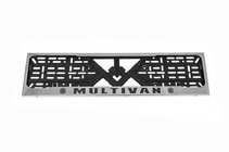 Volkswagen T4 Caravelle/Multivan 1990–2003 Cadre de plaque d'immatriculation chrome Multivan (1 pc, acier inoxydable) photo 2