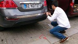 Fiat Linea 2006-2018 Protection de seuil de pare-chocs arrière (2012↗, inox, 3 pcs) photo 3
