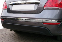 Fiat Linea 2006-2018 Protection de seuil de pare-chocs arrière (2012↗, inox, 3 pcs) photo 1