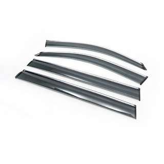 Déflecteurs de vitres avec moulure chromée (4 pcs, HIC) Mercedes GL/GLS сlass X166 2012-2019 photo 1