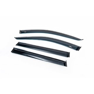 Déflecteurs de vitres avec moulure chromée (4 pcs, HIC) Jeep Cherokee KL 2013- photo 1