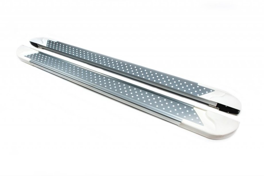 Nissan Qashqai 2010-2014 Marchepieds Latéraux Allmond White (2 pcs, Aluminium) Image