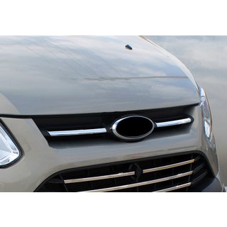 Couvre-grille supérieur chromé 2013-2018 (2 pcs, inox) Ford Custom 2013-2022 photo 1