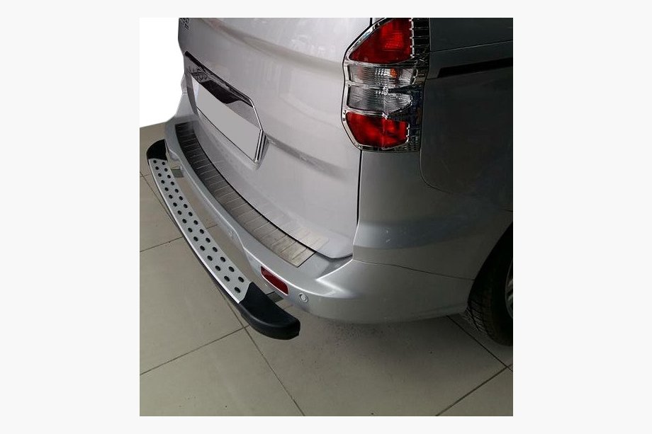 Ford Courier 2014-2023 Protection de pare-chocs arrière OmsaLine (mat, inox) Image