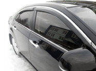 Toyota Camry 2011–2017 Déflecteurs de vitres avec moulure chromée (4 pcs, AVTM) photo 1