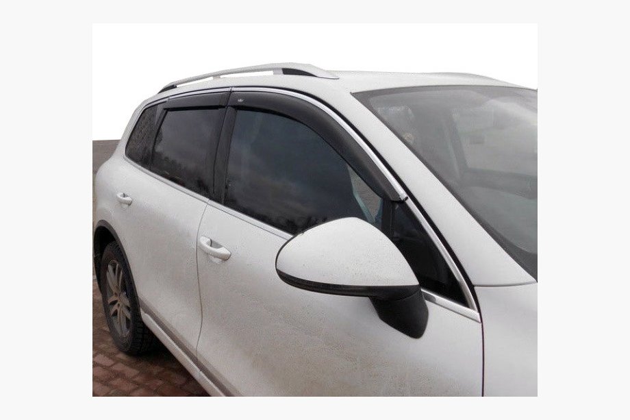 Volkswagen Tiguan 2007-2016 Déflecteurs de Fenêtre avec Moulure Chromée (4 pcs, Niken) Image