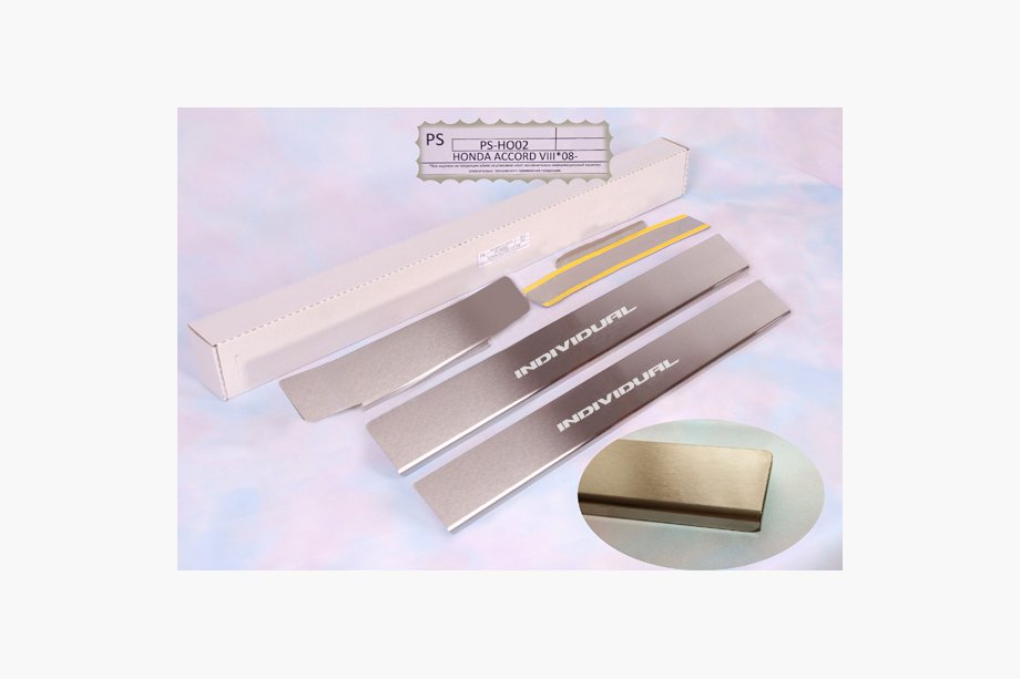 Honda Accord VIII 2008-2012 Seuils de porte Natanika Standard (4 pcs, inox) Image