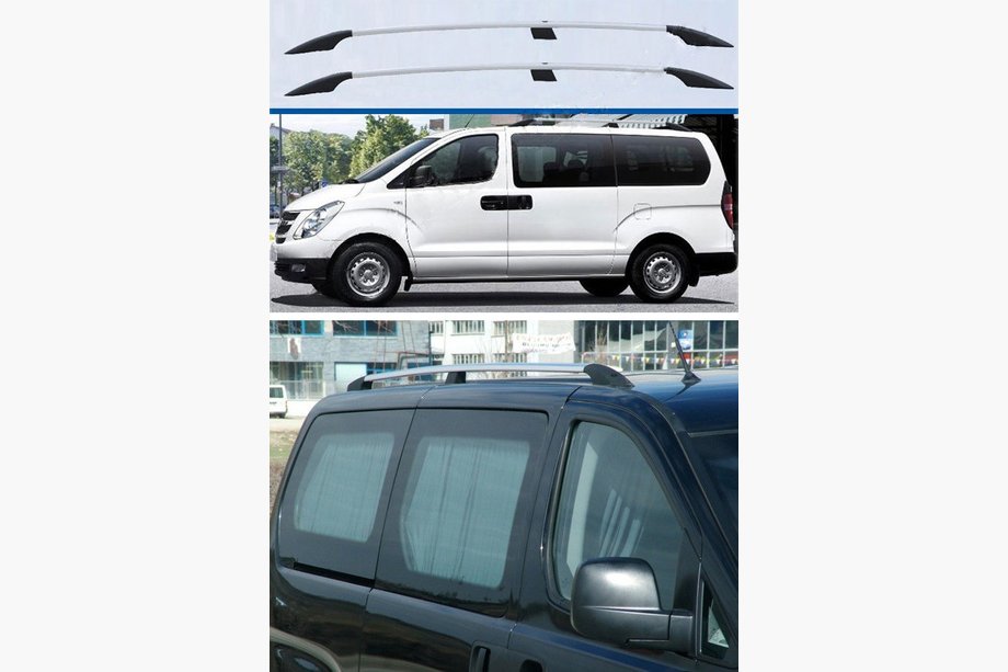 Hyundai H300, H1, Starex 2008-2020 Barres de toit chromées Image