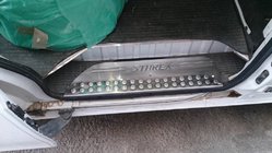 Hyundai H200, H1, Starex 1998-2007 Seuils de porte OmsaLine (3 pcs, inox) photo 3