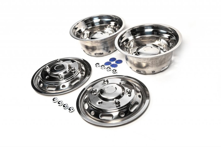 Volkswagen Crafter 2006-2016 Enjoliveurs en acier inoxydable Exclusive V1 (2 pièces, 4 pcs) Image