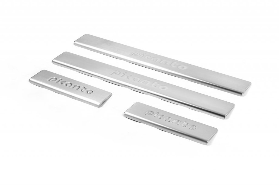 Kia Picanto 2004-2011 Seuils de porte OmsaLine (4 pcs, inox) Image
