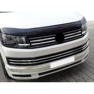 Couvre-grille de pare-chocs 2015-2019 (6 pcs, inox) Volkswagen T6 2015-2024 photo 4