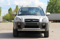 Hyundai Tucson JM 2004- Protection Avant ST014 (Inox) photo 2
