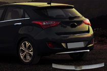 Hyundai I-30 2012-2017 Protection de pare-chocs arrière supérieure (HB, inox) photo 1
