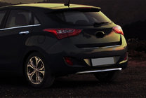 Hyundai I-30 2012-2017 Protection de pare-chocs arrière inférieure (HB, inox) photo 1