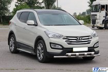 Hyundai Santa Fe 3 2012-2018 Barre Avant ST015 (Inox) photo 3