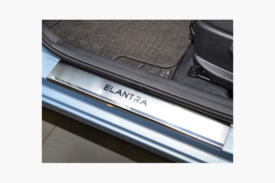 Hyundai Elantra (MD/UD) 2011-2015 Seuils de Porte Nataniko (4 pcs, Inox) Image