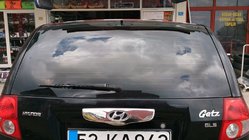 Hyundai Getz 2002- Baguette chromée au-dessus de la plaque d'immatriculation (2002-2006, inox) photo 1