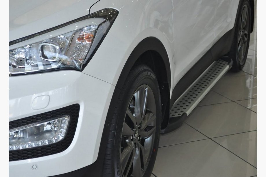 Hyundai Santa Fe 3 2012-2018 Marchepieds Latéraux Allmond Grey (2 pcs, Aluminium) Image