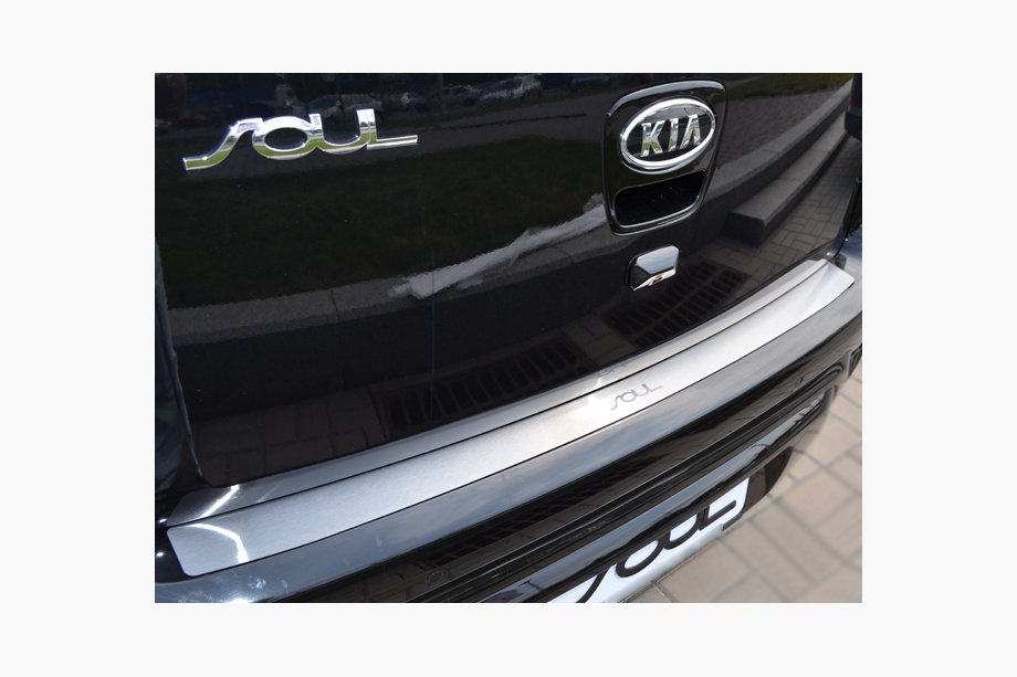 Kia Soul I 2008-2013 Protection de pare-chocs arrière Natanika (inox) Image