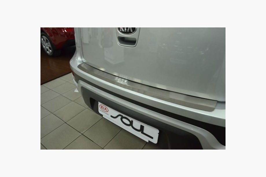 Kia Soul II 2013-2018 Protection de pare-chocs arrière avec rebord Natanika (inox) Photo 1
