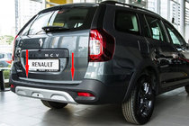 Renault Logan MCV 2013-2022 Baguette de coffre inox Carmos - Acier Inoxydable Turc photo 1