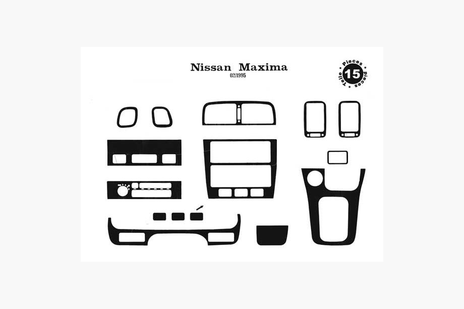 Nissan Maxima 1995–2000 Caches de Tableau de Bord Bois Photo 2