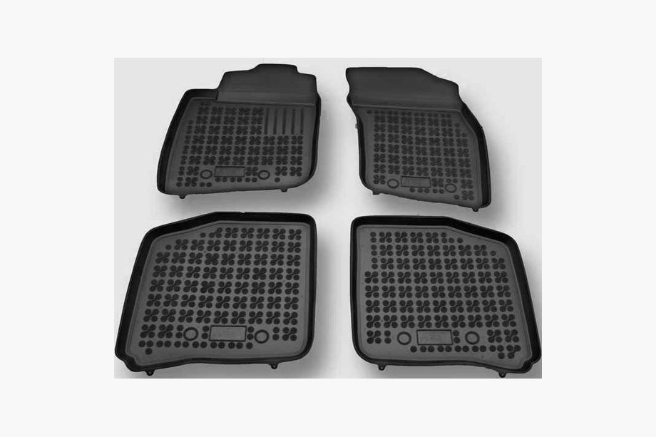 Volkswagen Caddy 2004-2010 Tapis de sol en caoutchouc avec rebord (4 pcs, RezavPlast) Image