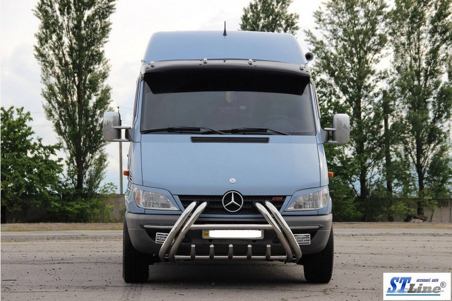 Mercedes Sprinter W901/902/903/904/905 1995–2006 Pare-buffle Kelebek WT011 (inox) Photo 2