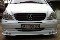 Mercedes Vito W639 2004-2014 Extension de pare-chocs avec 4 phares (apprêtée pour peinture) photo 2