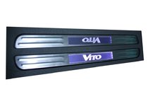 Mercedes Viano 2004-2014 Seuils de porte sans fil avec eclairage (2 pcs, inox) photo 1