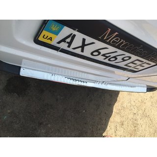 Protection de pare-chocs arrière avec rebord (Carmos V1, inox) Mercedes Vito W639 2004-2014 photo 4