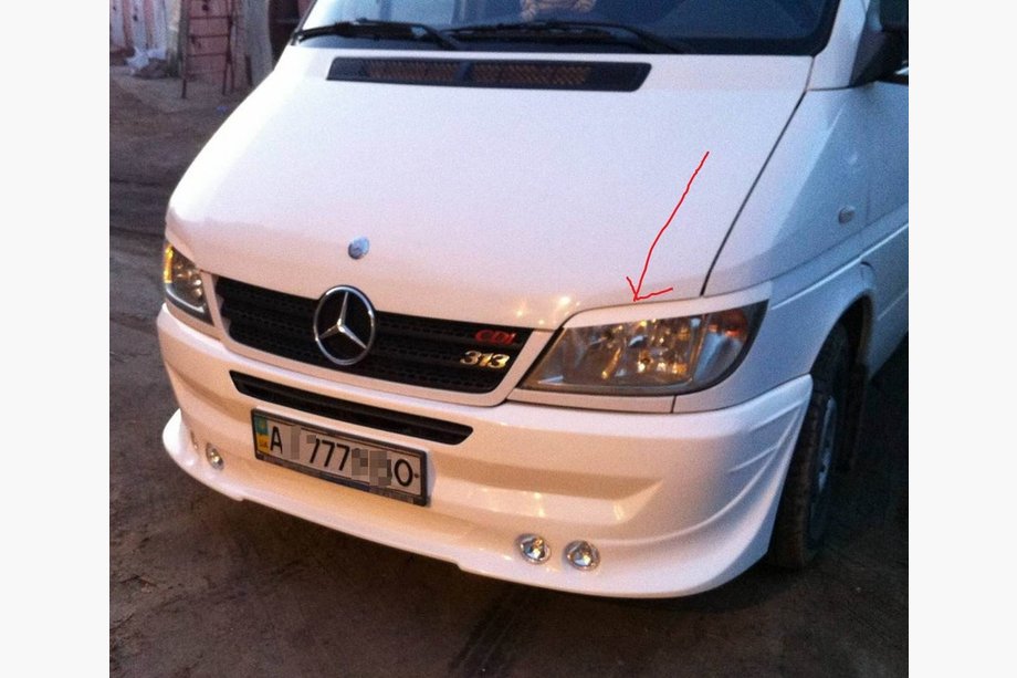 Mercedes Sprinter W901/902/903/904/905 1995–2006 Paupières de phares (noir, ABS, 2000-2006) Photo 2