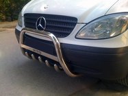 Mercedes Viano 2004-2014 Pare-buffle WT003/004 (Inox) 60mm, avec inscription photo 1