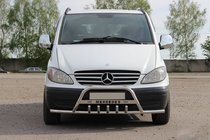 Mercedes Viano 2004-2014 Pare-buffle WT004-Plus avec Barres (Inox) photo 1