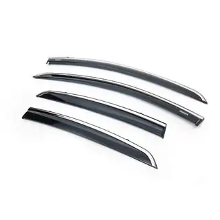 Déflecteurs de vitres avec moulure chromée (4 pcs, Niken) Fiat Linea 2006-2018 photo 1