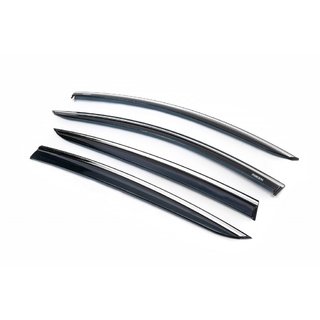 Déflecteurs de vitres avec moulure chromée HB/SD (4 pcs, Niken) photo 1
