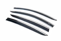 Ford Focus IV 2018- Déflecteurs de vitres avec moulure chromée HB/SD (4 pcs, Niken) photo 1