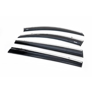 Déflecteurs de vitres avec moulure chromée (4 pcs, Niken) Kia Sportage 2010-2015 photo 2