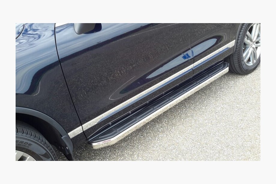 Volkswagen Touareg 2010-2018 Marchepieds Latéraux Original V1 (2 pcs, Aluminium) Image