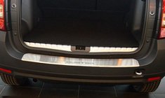 Renault Duster 2008–2017 Protection de pare-chocs arrière avec rebord Nataniko (inox) photo 1