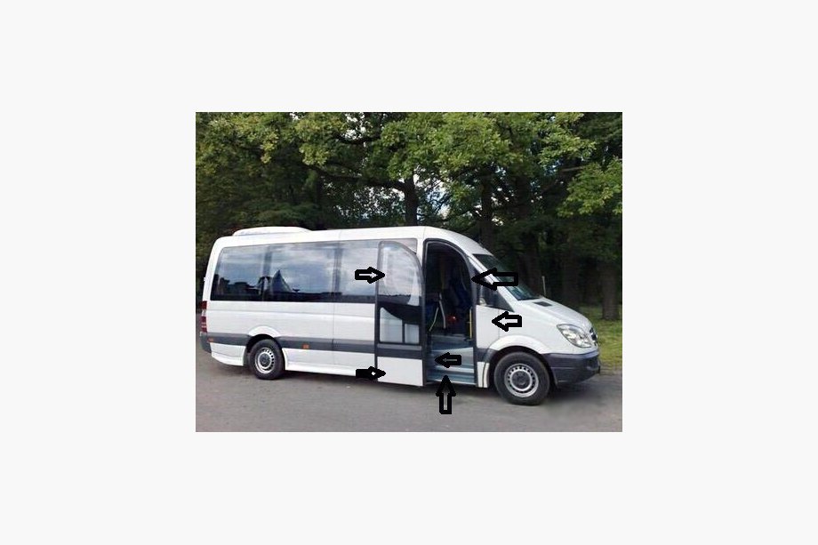 Mercedes Sprinter W906 2006–2018 Kit porte passager Image
