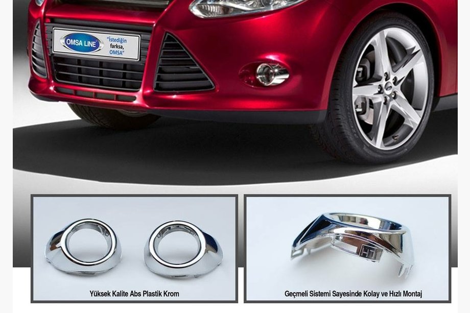 Ford Focus III 2011-2017 Caches chromés pour antibrouillards (2 pcs, plastique) Image