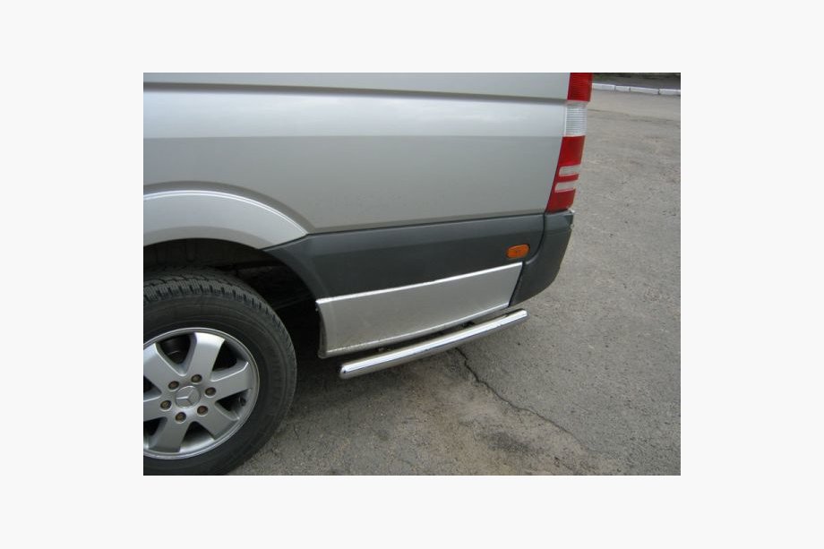 Mercedes Sprinter W907/W910 2018- Tubes lateraux derriere la roue arriere (2 pcs, inox) Empattement moyen, 60mm Photo 5