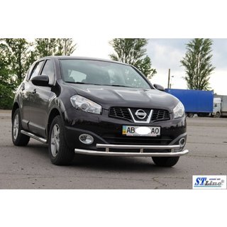 Barre frontale double ST016 (inox) Nissan Qashqai 2010-2014 photo 3