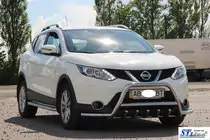Nissan Qashqai 2014-2021 Pare-buffle WT003-Plus (Inox) photo 3