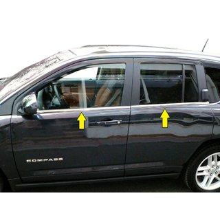 Encadrement inférieur de vitres inox Jeep Compass 2006-2016 photo 1